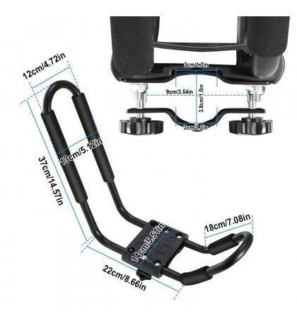 1/2/4Pair Canoe Boat Kayak Roof Rack Kayak Carrier Car Truck Top Mount J Bar