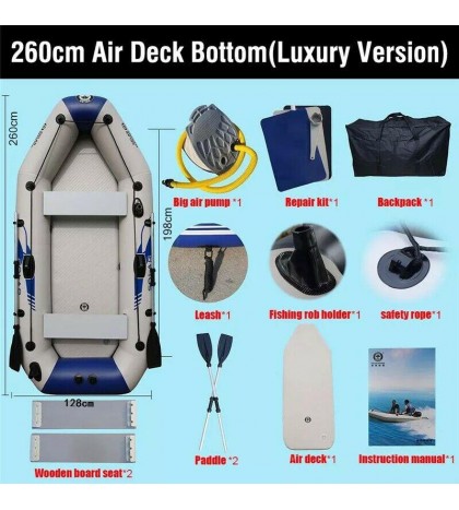 PVC inflatable boat 3 layer inflatable fishing wear-resistant 2-6 Person Kayak