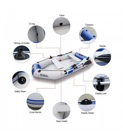 PVC inflatable boat 3 layer inflatable fishing wear-resistant 2-6 Person Kayak