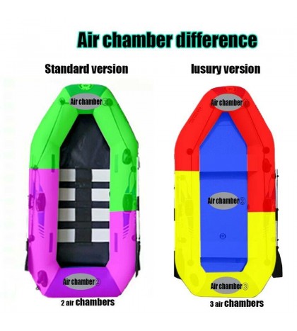 PVC inflatable boat 3 layer inflatable fishing wear-resistant 2-6 Person Kayak