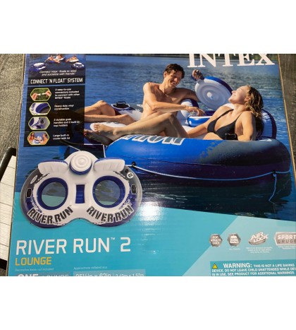 Intex River Run II Inflatable Tube 2-Person River Tube with Cooler Same Day Ship