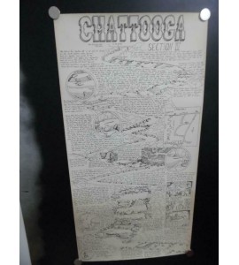 1979 William Nealy Chattooga River Whitewater Paddling Cartoon Map 1st Vintage 1979 William Nealy Chattooga River Whitewater Paddling Cartoon Map 1st Vintage