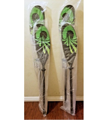 2X TWO Shoreline Marine Propel 85-89in Smooth Pro Carbon Kayak Paddles - Green