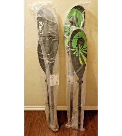 2X TWO Shoreline Marine Propel 85-89in Smooth Pro Carbon Kayak Paddles - Green