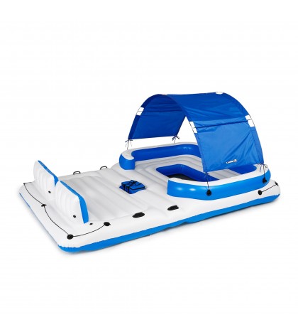Intex Inflatable Canopy Island Float & Bestway Tropical Breeze 6 Person Float