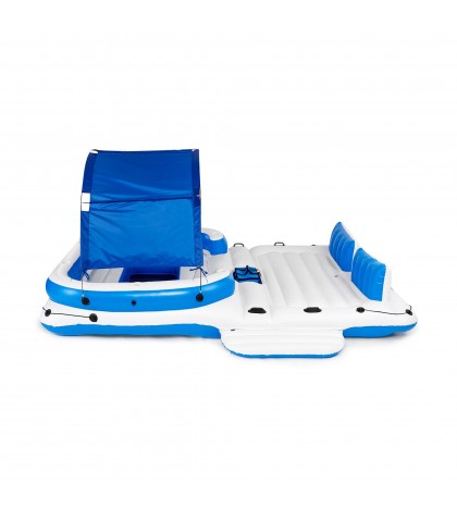 Intex Inflatable Canopy Island Float & Bestway Tropical Breeze 6 Person Float