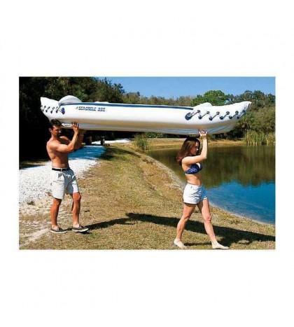 Sea Eagle 330 Deluxe 2 Person Inflatable Sport Kayak Canoe Boat w/ Pump & Oars