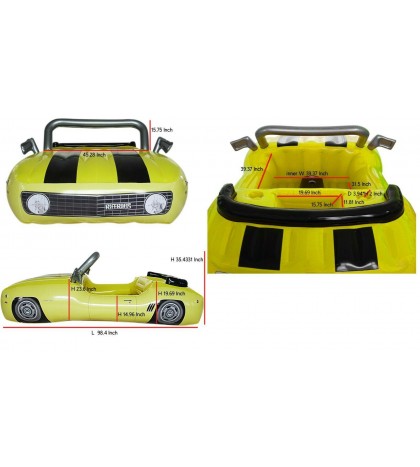 RiffRafts Inflatable Muscle Car Raft Boat