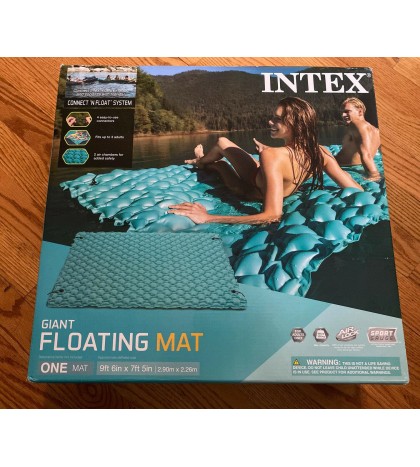 Intex Giant 9.5' Inflatable Floating Water Swimming Pool Lake Mat Platform Pad