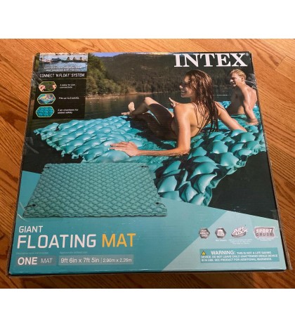 Intex Giant 9.5' Inflatable Floating Water Swimming Pool Lake Mat Platform Pad