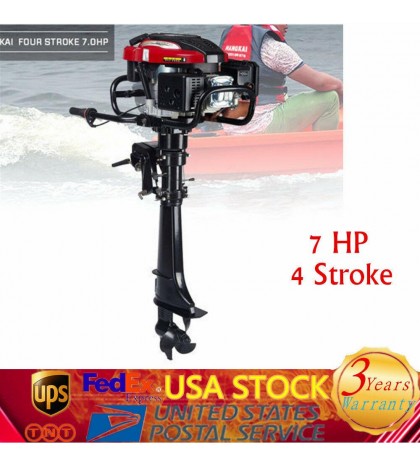 7HP 4 Stroke Outboard Motor Boat Engine Motor Air Cooling 196cc HANGKAI US HOT