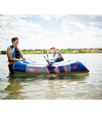 NEW SEVYLOR Colossus 2 Person Inflatable 14 Guage PVC Boat Raft w/ Oars