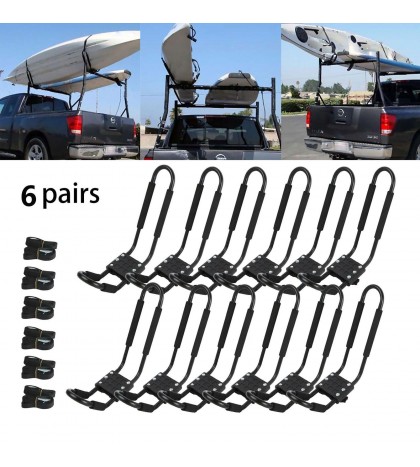 6 pairs Kayak Roof Rack Canoe Boat Car SUV Truck Top Mount Carrier J Cross bar