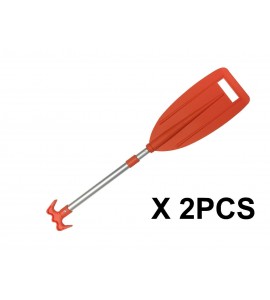Pactrade Marine 2PCS Boat Kayak Raft Aluminum Telescopic Paddle w/ Hook 32