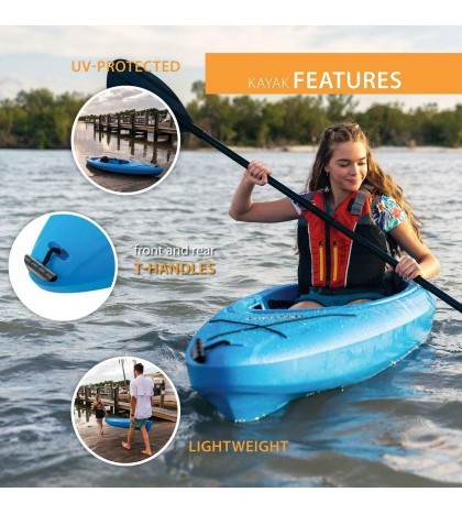 8ft. Pacer 80 Sit-In Kayak w/ Paddle - Blue - Brand New