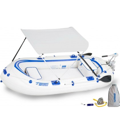 Sea Eagle SE9 Watersnake Motor Canopy Package Inflatable Runabout Boat Tender