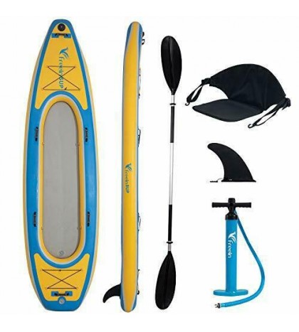 Kayak|Emergency Boat| 1-2-Person Inflatable Kayak Set with Aluminum Oars and Hi