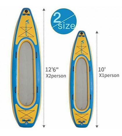 Kayak|Emergency Boat| 1-2-Person Inflatable Kayak Set with Aluminum Oars and Hi