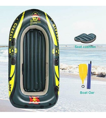Inflatable Boat Set for 3 Person - Inflatable Raft Boat Set with Pump and Oars