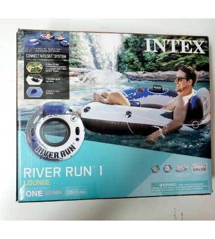 Lot of 5 - Intex River Run I 1 Person Inflatable Lounge Water Tube Float 58825DS
