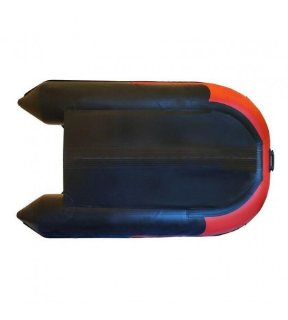 ALEKO Inflatable Raft Pontoon Boat With Aluminum Floor 8ft 4Inch Red/Black