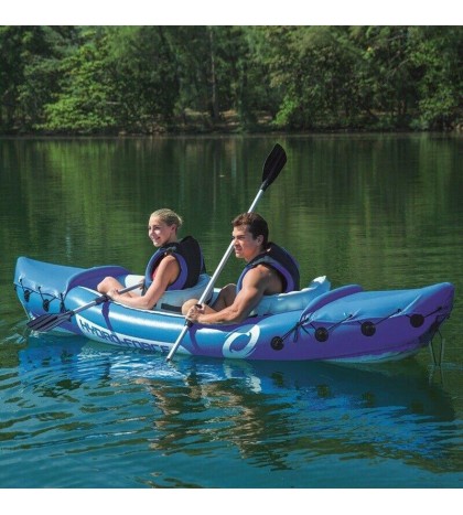 New 2 person Sporting Fishing Rowing Kayak Boat Inflatable Portable Sea River