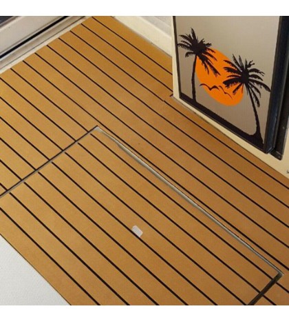 2x EVA Boat Decking Sheet Self-Adhesive Sea Deck Marine Yacht RV Flooring Pad