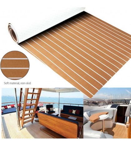 2x EVA Boat Decking Sheet Self-Adhesive Sea Deck Marine Yacht RV Flooring Pad