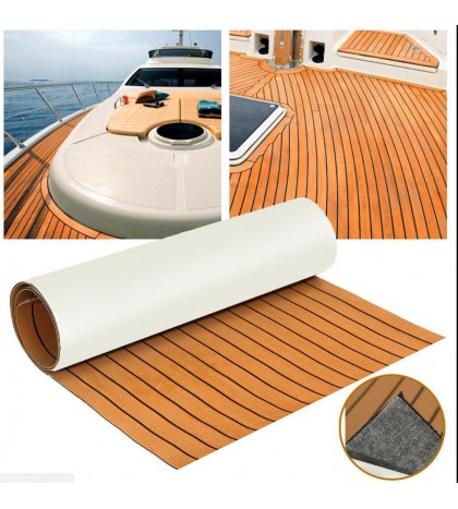 2x EVA Boat Decking Sheet Self-Adhesive Sea Deck Marine Yacht RV Flooring Pad