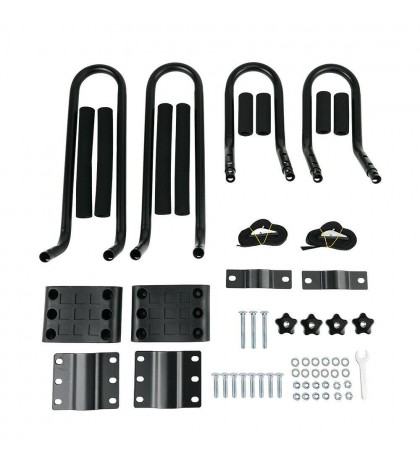 2 Pairs J Bar Kayak Canoe Top Mount Roof Rack Carrier +Straps For Subaru BRZ