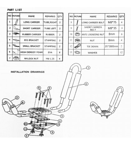 2 Pairs J Bar Kayak Canoe Top Mount Roof Rack Carrier +Straps For Subaru BRZ