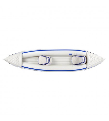 SEA EAGLE 370 Professional 3 Person Inflatable Kayak Canoe Boat w/ Paddles(Used)