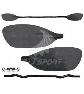 ZJ High Performance Full Carbon Fiber WhiteWater Paddle In Cranked Carbon Shaft