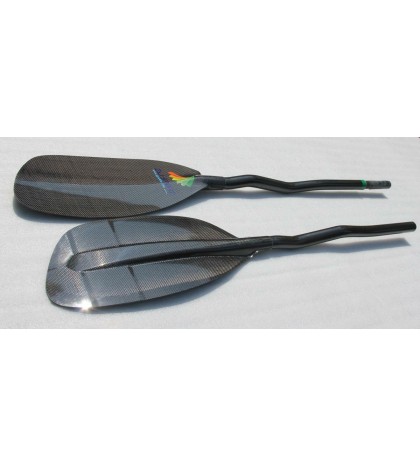 ZJ High Performance Full Carbon Fiber WhiteWater Paddle In Cranked Carbon Shaft
