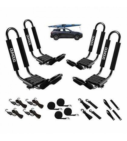 J-bar Kayak roof Rack,Universal Rack Carrier for Kayaks Boat Surf Ski Canoe, SUP