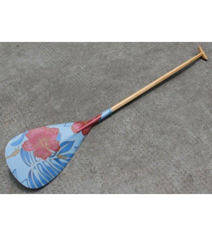 ZJ SPORT Top Popular Outrigger Paddle In Graphic Carbon Blade Wooden Shaft