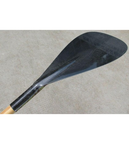 ZJ SPORT Top Popular Outrigger Paddle In Graphic Carbon Blade Wooden Shaft