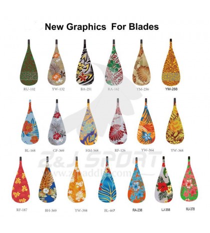 ZJ SPORT Top Popular Outrigger Paddle In Graphic Carbon Blade Wooden Shaft