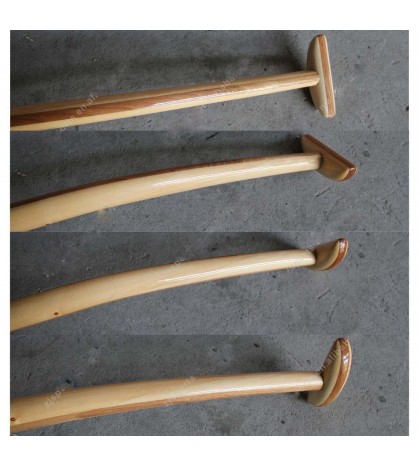 ZJ SPORT Top Popular Outrigger Paddle In Graphic Carbon Blade Wooden Shaft