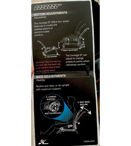 NEW, Never Used, HOBIE Vantage ST Seat