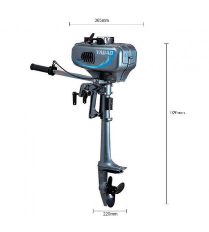 3.5/4/6/6.5/7HP 2/4-Stroke Outboard Motor Boat Engine w/Water/Air Cooling System