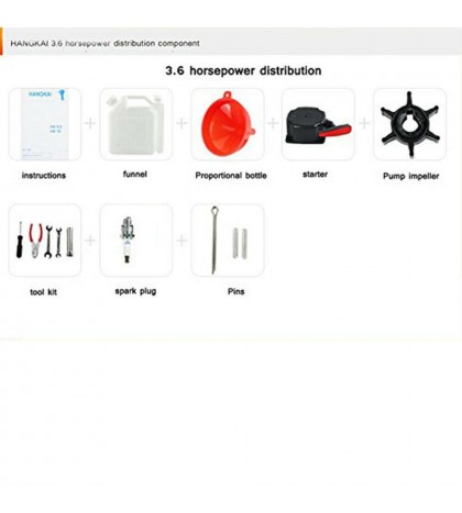 3.5/4/6/6.5/7HP 2/4-Stroke Outboard Motor Boat Engine w/Water/Air Cooling System