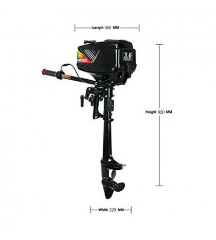 3.5-7-HP 2/4-Stroke Outboard Motor Fishing Boat Engine Water/Air Cooling System