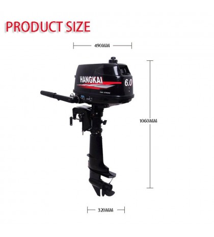 3.5/4/6/6.5/7-HP 2/4-Stroke Outboard Motor fishing Boat Engine Water/Air Cooling