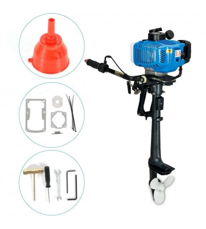 3.5/4/6/6.5/7HP 2/4-Stroke Outboard Motor Boat Engine w/Water/Air Cooling System
