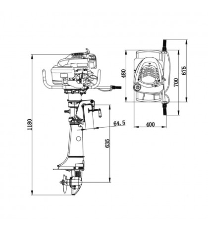 3.5/4/6/6.5/7HP 2/4-Stroke Outboard Motor Boat Engine w/Water/Air Cooling System