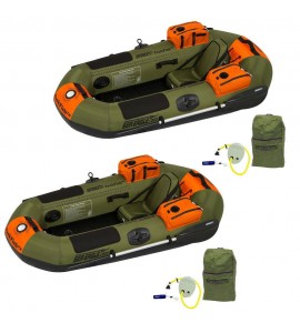Sea Eagle PackFish7 Frameless Inflatable Angler Kayak Fishing Boat (2 Pack) Sea Eagle PackFish7 Frameless Inflatable Angler Kayak Fishing Boat (2 Pack)