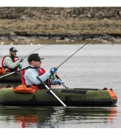 Sea Eagle PackFish7 Frameless Inflatable Angler Kayak Fishing Boat (2 Pack)