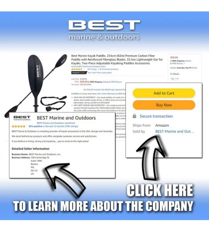 Best Marine Kayak Paddle. 234cm (92in) Premium Carbon Fiber Paddle with Reinforc