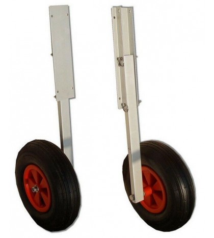 For Inflatable Aluminum Fiberglass Boats Transom Launching Wheels Set